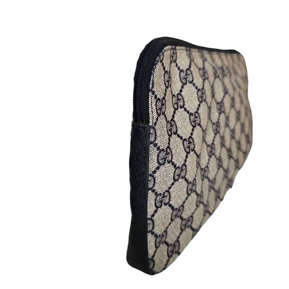 Gucci Beige and Black GG Monogram Pouch - Picture 6 of 16